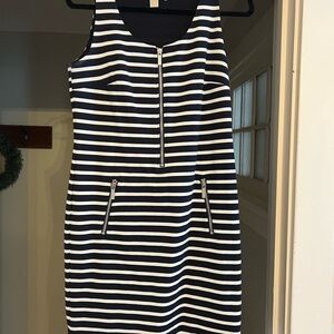 Striped Navy and White Dress